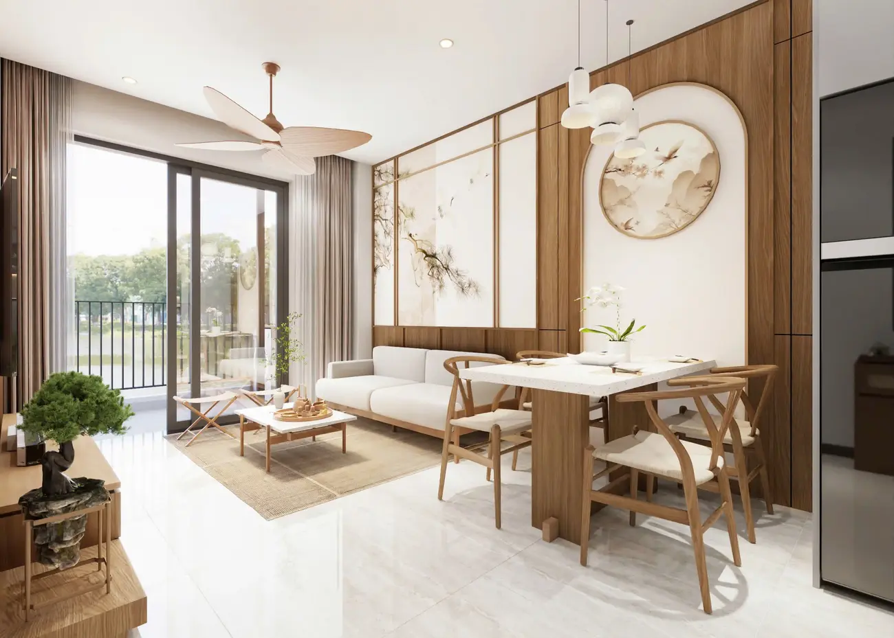 Không gian sống hiện đại, tối ưu ánh sáng tự nhiên tại dự án Bcons New Sky.